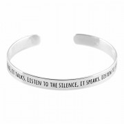 Bracelet Listen To The Wind Silver Plated Cuff