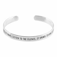Bracelet Listen To The Wind Silver Plated Cuff