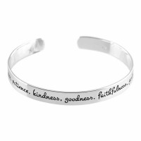 Bracelet Love, Joy, Peace Silver Plated Cuff Bracelet Love, Joy, Peace Silver Plated Cuff