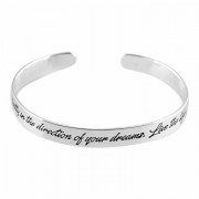 Bracelet Go Confidently In.. Silver Plated Cuff