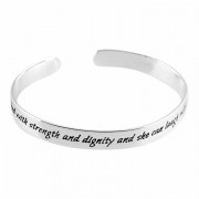 Bracelet She Is Clothed With.. Silver Plated Cuff
