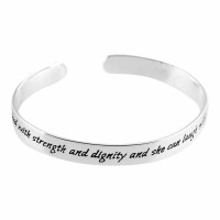 Bracelet She Is Clothed With.. Silver Plated Cuff