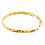 2pk -Bracelet You're Braver Gld Plt 2-5/8 Bangle - (Pack of 2) 2pk -Bracelet You're Braver Gld Plt 2-5/8 Bangle - (Pack of 2)