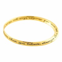 2pk -Bracelet You're Braver Gld Plt 2-5/8 Bangle - (Pack of 2) 2pk -Bracelet You're Braver Gld Plt 2-5/8 Bangle - (Pack of 2)