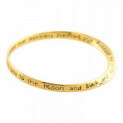 2pk -Bracelet Love You To.. Gld Plt 2-5/8 Bangle - (Pack of 2) 2pk -Bracelet Love You To.. Gld Plt 2-5/8 Bangle - (Pack of 2)