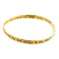2pk -Bracelet May The Sun.. Gld Plt 2-5/8 Bangle - (Pack of 2)