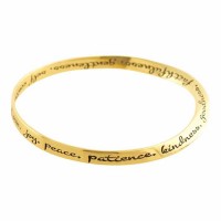 2pk -Bracelet Love Joy Peace Gld Plt 2-5/8 Bangle - (Pack of 2) 2pk -Bracelet Love Joy Peace Gld Plt 2-5/8 Bangle - (Pack of 2)