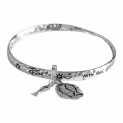 Bracelet Silver Plated 7 Mobius Matt 19:26
