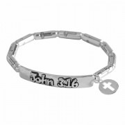 Bracelet Silver Plated 2 1/2 John 3:16 Bar Bracelet