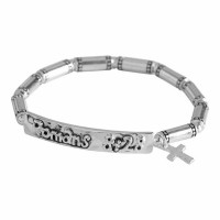 Bracelet Silver Plated 2 1/2 Rom 8:28 Bar Bracelet