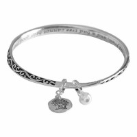 Bracelet Silver Plated Tree Of Life Mobius 2 3/4 Inches Diamete Bracelet Silver Plated Tree Of Life Mobius 2 3/4 Inches Diamete