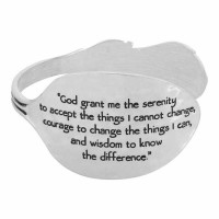 Bracelet-serenity Prayer Silver Plated Spoon Cuff