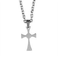 2pk -Necklace Flare Cross Stainless Steel 24 Chain - (Pack of 2)