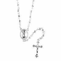 Rosary Silver Plated 3mm Filigree/madonna Center