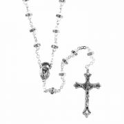 Rosary Silver Plated Crystal/cz Accents/madonna