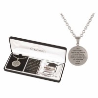 Necklace jer29:11 Disc/Cross Stainless Steel 1 Inches -24 Inches Ch