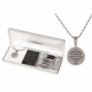 Necklace jer29:11 Disc/Cross Stainless Steel -18 Inches Ch