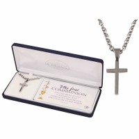 Necklace box Cross Stainless Steel 1 1/8 Inches -18 Inches Ch