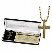 Necklace I Said Prayer Cross Brs Ox 1.25 24 Inches Chain