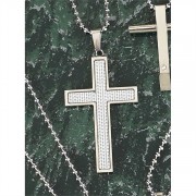 Necklace stainless Carbon Bx Cross-dbx