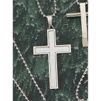 Necklace stainless Carbon Bx Cross-dbx