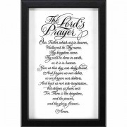Framed Wall Art The Lord's Prayer 11x16 Od