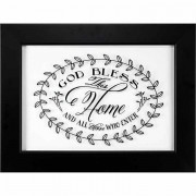 Framed Wall Art God Bless This Home 26x20 Od