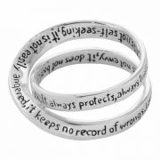 Ring Silver Plated Double Mobius 1cor 13-sz 7 - (Pack of 2)