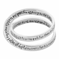 2pk -Ring Silver Plated Double Mobius Ps 23-sz 7 - (Pack of 2)