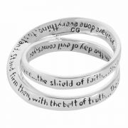 Ring Silver Plated Double Mobius Ep6:13 Sz 7 - (Pack of 2)