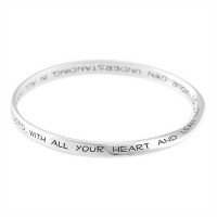 Bracelet Silver Plated Prov 3:5-6 Mobius Bracelet Silver Plated Prov 3:5-6 Mobius