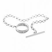 2pk -Bracelet Names Of Jesus Mob Tog Silver Plated 7 Inches Chain - (Pack of 2) 2pk -Bracelet Names Of Jesus Mob Tog Silver Plated 7 Inches Chain - (Pack of 2)