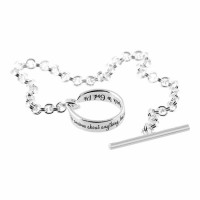 2pk -Bracelet Phil 4:6 Mobius Toggle Silver Plated 7 Inches Chain - (Pack of 2) 2pk -Bracelet Phil 4:6 Mobius Toggle Silver Plated 7 Inches Chain - (Pack of 2)