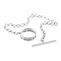 2pk -Bracelet Ps 37:4 Mobius Toggle Silver Plated 7 Chain - (Pack of 2) 2pk -Bracelet Ps 37:4 Mobius Toggle Silver Plated 7 Chain - (Pack of 2)