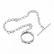 2pk -Bracelet Footprints Mobius Silver Plated 7.5 Inches Chain - (Pack of 2) 2pk -Bracelet Footprints Mobius Silver Plated 7.5 Inches Chain - (Pack of 2)