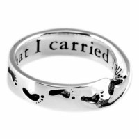 2pk -Ring Footprints Mobius Silver Plated - (Pack of 2)
