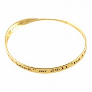 Bracelet Jeremiah 29:11 Mob Bangle Gold Plated 2.625 Inches
