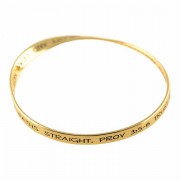 Bracelet Pr 3:5-6 Mob Bangle Gold Plated 2.625 Inches