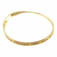 Bracelet Pr 3:5-6 Mob Bangle Gold Plated 2.625 Inches