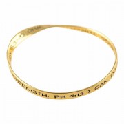 Bracelet Ph 4:13 Mob Bangle Gold Plated 2.625 Inches