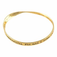 Bracelet Ph 4:13 Mob Bangle Gold Plated 2.625 Inches