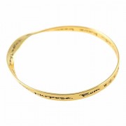 Bracelet Rom 8:28 Mob Bangle Gold Plated 2.625 Inches