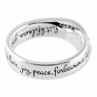 2pk -Ring Gal 5:22 Wide Mob Silver Plated - (Pack of 2) 2pk -Ring Gal 5:22 Wide Mob Silver Plated - (Pack of 2)