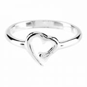 Ring Silver Plated No Greatr Love Hrt-sz6 - (Pack of 2)