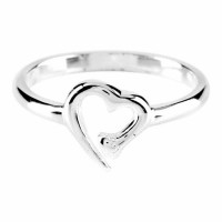 2pk -Ring Silver Plated No Greatr Love Hrt-sz7 - (Pack of 2)