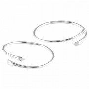 2pk -Bracelet Cross My Hrt/Cross Bangle Silver Plated - (Pack of 2) 2pk -Bracelet Cross My Hrt/Cross Bangle Silver Plated - (Pack of 2)