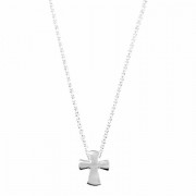 2pk -Necklace God's Girl Mini Flr Cross Silver Plated 16 C - (Pack of 2)