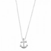 2pk -Necklace God's Girl Anchor/Cross Silver Plated 16 Inches Chain - (Pack of 2)