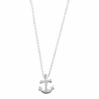 2pk -Necklace God's Girl Anchor/Cross Silver Plated 16 Inches Chain - (Pack of 2)