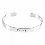 Bracelet Silver Plated 2 1/2 Cuff-ph 4:13